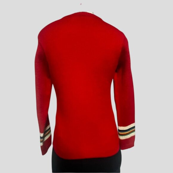Vintage Eisbar 1976 Innsbruck, Austria Winter Olympic Wool Zip Up Sweater - Picture 2 of 10